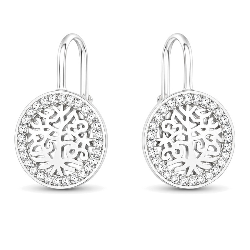 Strieborné náušnice - strom života, číre okrúhle zirkóny | Argento.sk