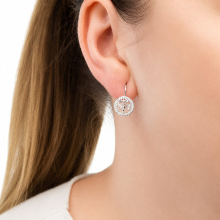 Strieborné náušnice - strom života, číre okrúhle zirkóny | Argento.sk
