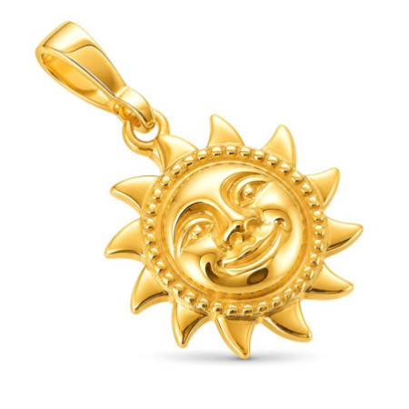 Pozlátený strieborný prívesok - slnko | Argento.sk