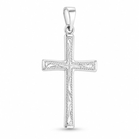 Strieborný prívesok - krížik, s ručným gravírom | Argento.sk