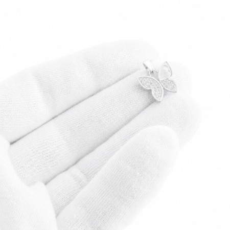 Strieborný prívesok - motýľ, číre okrúhle zirkóny | Argento.sk