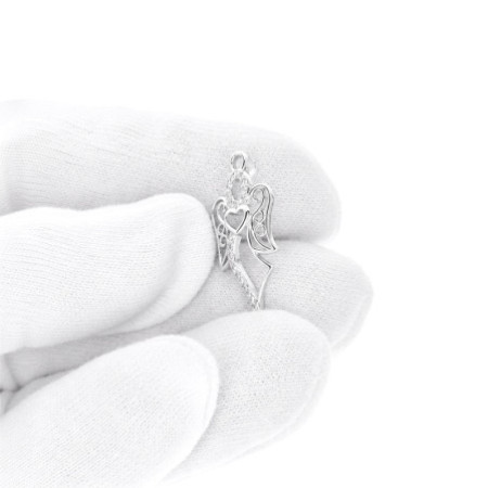 Strieborný prívesok - anjel, číre okrúhle zirkóny | Argento.sk