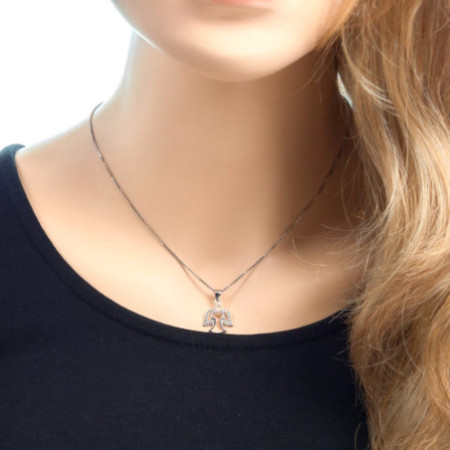 Strieborný prívesok - anjel, číre okrúhle zirkóny | Argento.sk