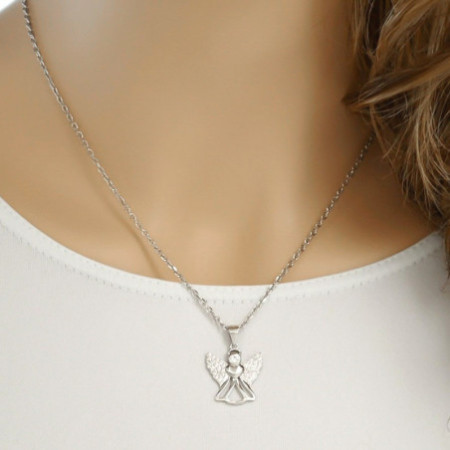 Strieborný prívesok - anjel, číre okrúhle zirkóny | Argento.sk
