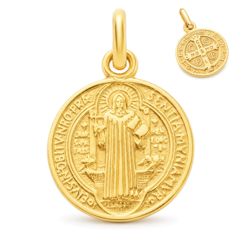 Zlatý prívesok - medaila sv. Benedikta | Argento.sk