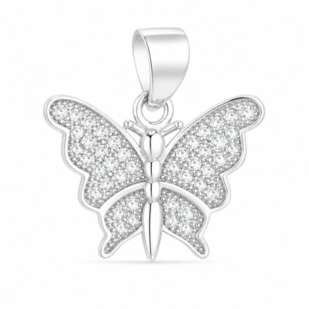 Strieborný prívesok - motýľ, číre okrúhle zirkóny | Argento.sk