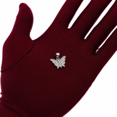 Strieborný prívesok - motýľ, číre okrúhle zirkóny | Argento.sk