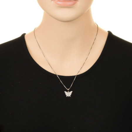 Strieborný prívesok - motýľ, číre okrúhle zirkóny | Argento.sk