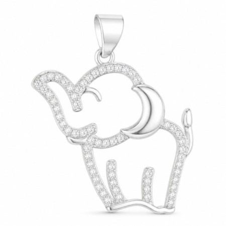 Strieborný prívesok - slon, číre okrúhle zirkóny | Argento.sk