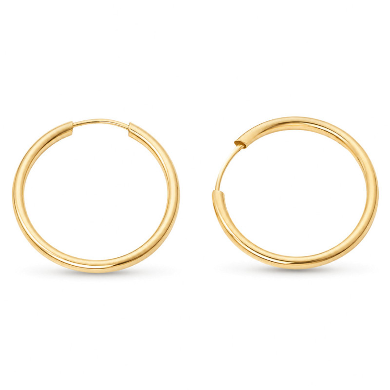 Zlaté náušnice krúžky - 18 mm priemer | Argento.sk