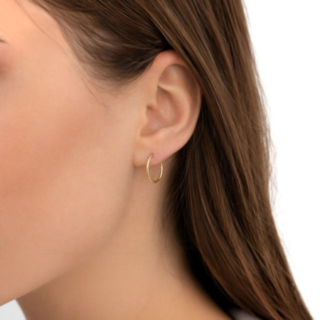 Zlaté náušnice krúžky - 18 mm priemer | Argento.sk
