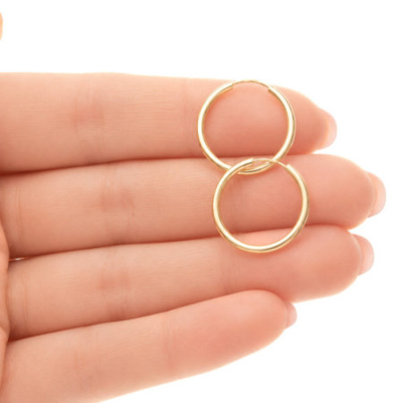 Zlaté náušnice krúžky - 18 mm priemer | Argento.sk