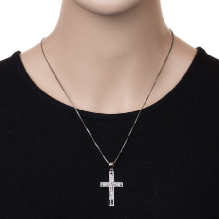 Strieborný prívesok - krížik s Ježišom | Argento.sk