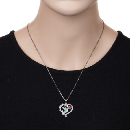 Strieborný prívesok - kolibrík, farebné okrúhle zirkóny | Argento.sk