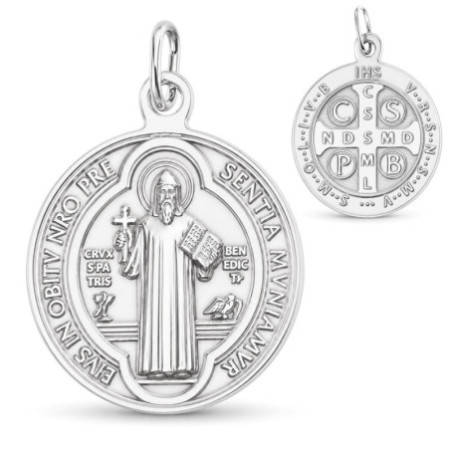 Strieborný prívesok - medaila sv. Benedikta | Argento.sk