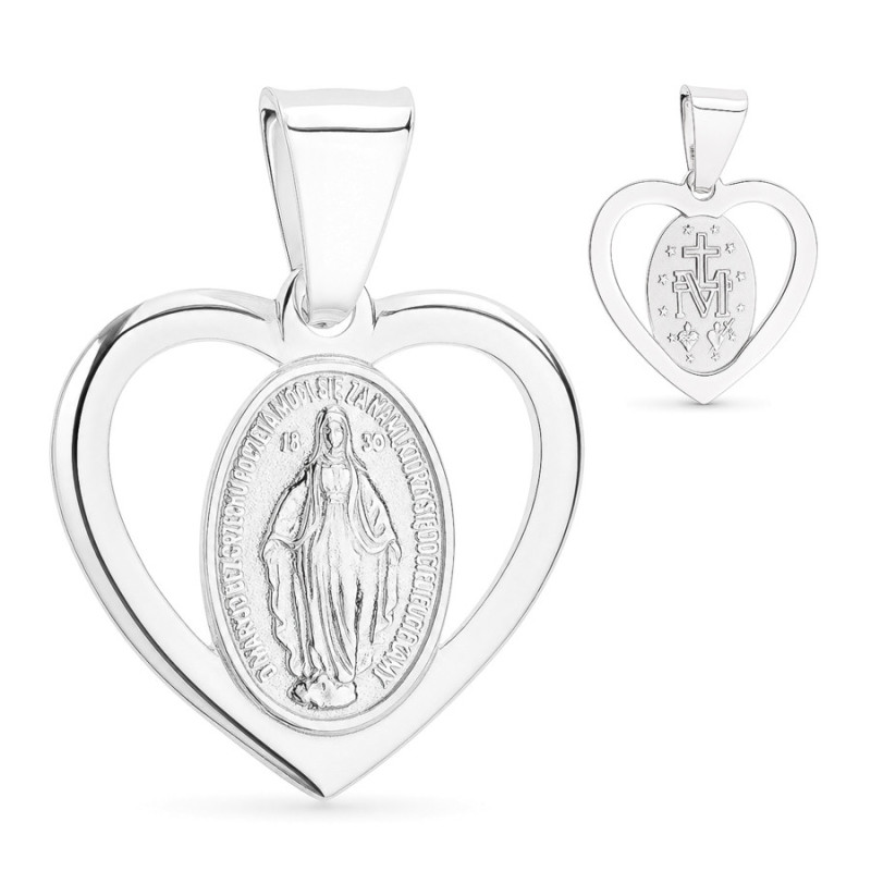 Strieborný prívesok Zázračná medaila - srdiečko | Argento.sk