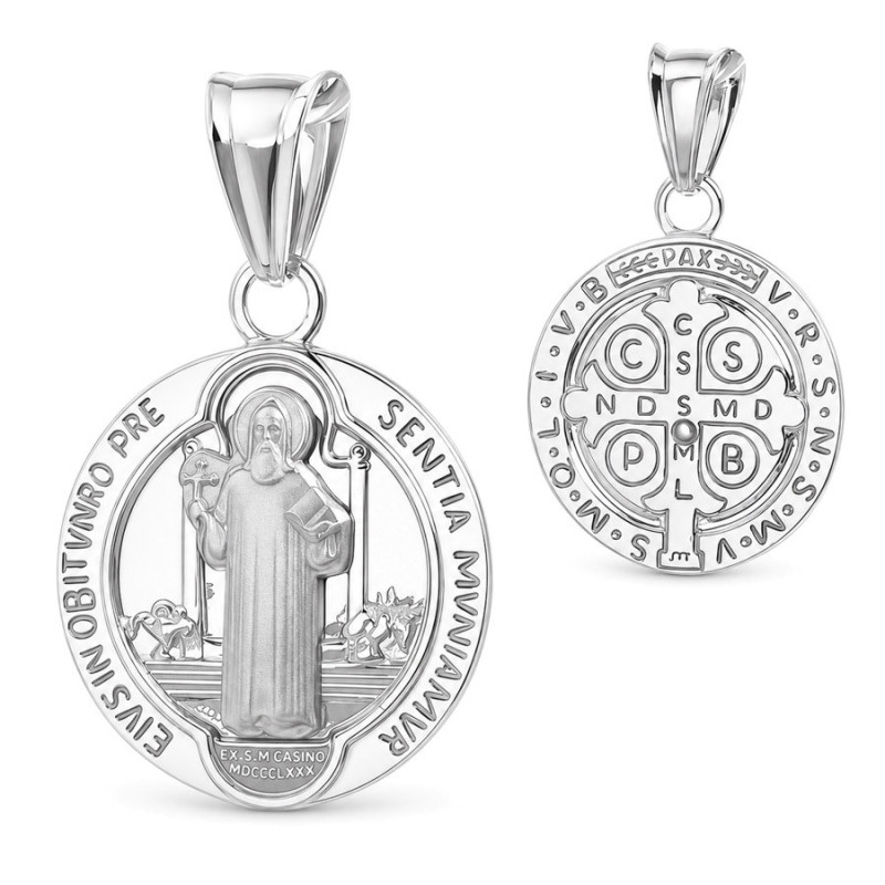 Strieborný prívesok - medaila sv. Benedikta | Argento.sk