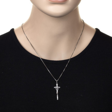 Strieborný prívesok - krížik s Ježišom | Argento.sk