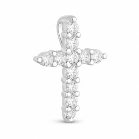 Strieborný prívesok - krížik, číre okrúhle zirkóny | Argento.sk