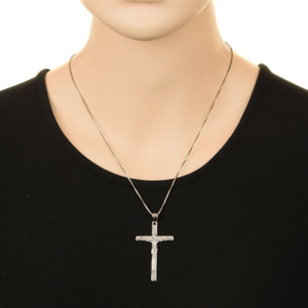 Strieborný prívesok - krížik s Ježišom | Argento.sk