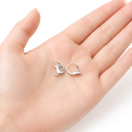 Strieborné náušnice - mačka | Argento.sk