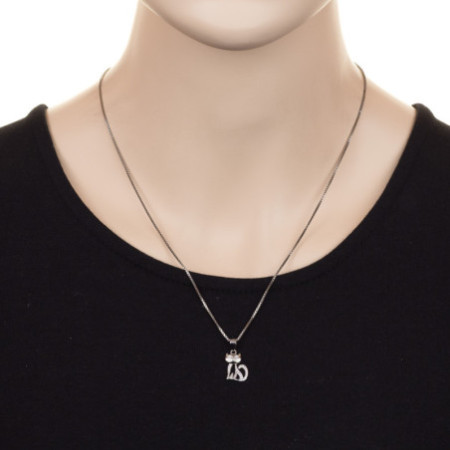 Strieborný prívesok - mačka, číre okrúhle zirkóny | Argento.sk