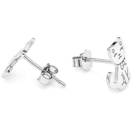 Strieborné náušnice - mačka | Argento.sk