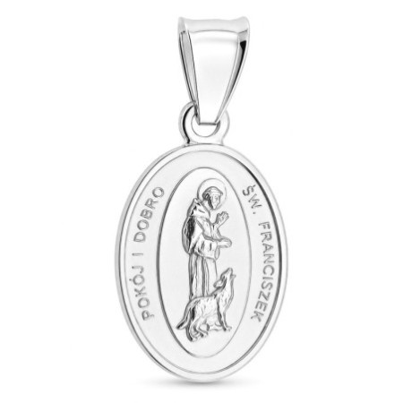 Strieborný prívesok - svätý František z Assisi, s vlkom | Argento.sk