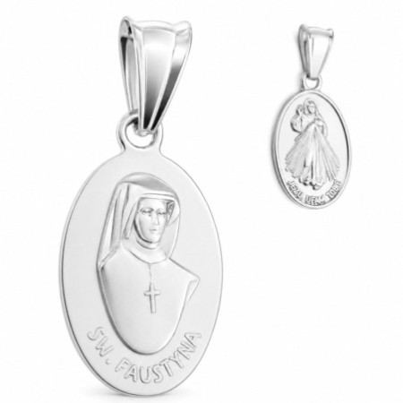 Strieborný prívesok - sv. Faustína Kowalská | Argento.sk