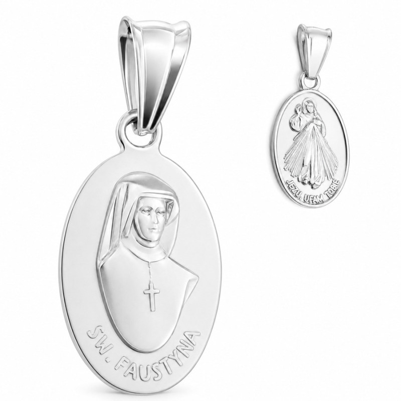 Strieborný prívesok - sv. Faustína Kowalská | Argento.sk