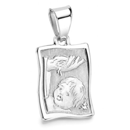 Strieborný prívesok - krst, ruka lejúca vodu na hlavičku bábätka | Argento.sk
