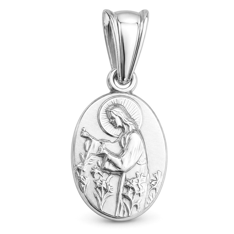 Strieborný prívesok - svätica s ľaliami | Argento.sk