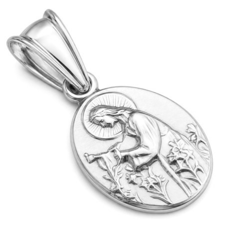 Strieborný prívesok - svätica s ľaliami | Argento.sk
