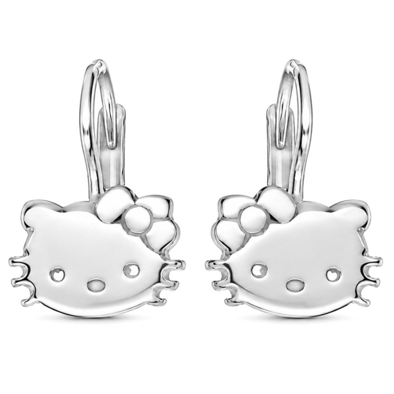 Strieborné náušnice - mačka | Argento.sk