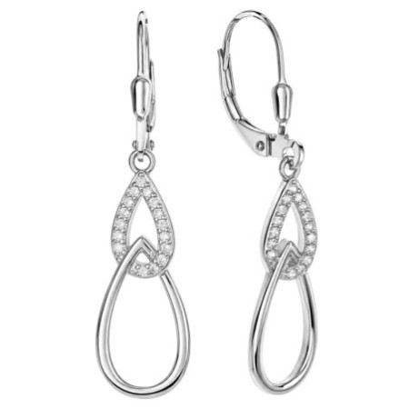 Strieborné náušnice - číre okrúhle zirkóny | Argento.sk
