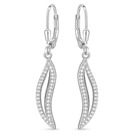 Strieborné náušnice - číre okrúhle zirkóny | Argento.sk