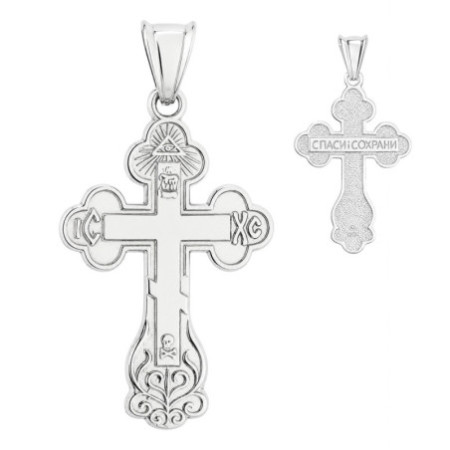 Strieborný prívesok - pravoslávny krížik, Božie oko, lebka, bez postavy | Argento.sk