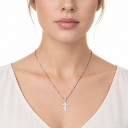 Strieborný prívesok - pravoslávny krížik, ornamentálny | Argento.sk