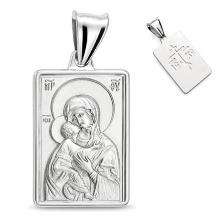 Strieborný prívesok - ikona Vladimírskej Panny Márie | Argento.sk