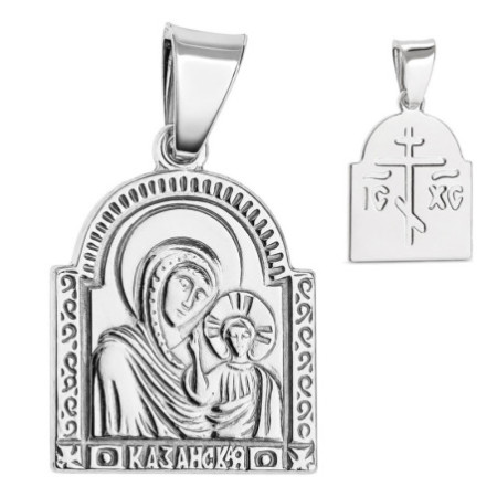 Strieborný prívesok - ikona Kazaňskej Panny Márie | Argento.sk