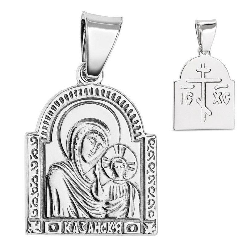 Strieborný prívesok - ikona Kazaňskej Panny Márie | Argento.sk