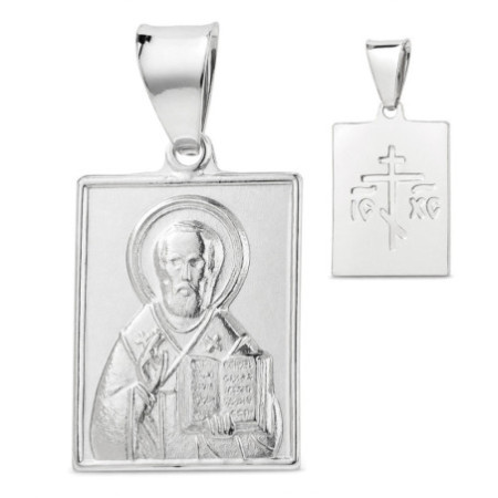 Strieborný prívesok - ikona svätého Mikuláša | Argento.sk