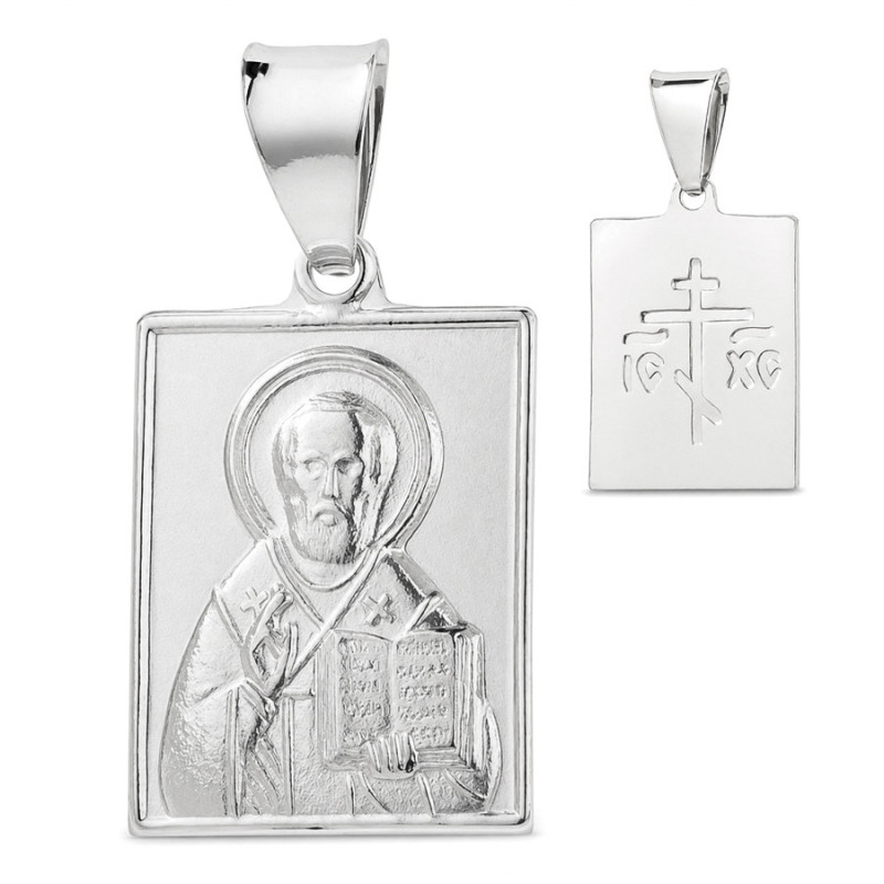 Strieborný prívesok - ikona svätého Mikuláša | Argento.sk