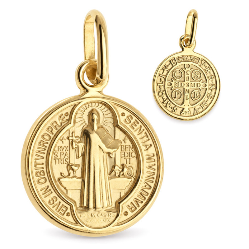 Zlatý prívesok - medaila sv. Benedikta | Argento.sk