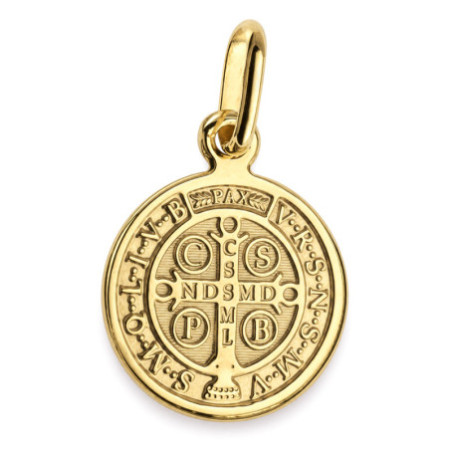 Zlatý prívesok - medaila sv. Benedikta | Argento.sk