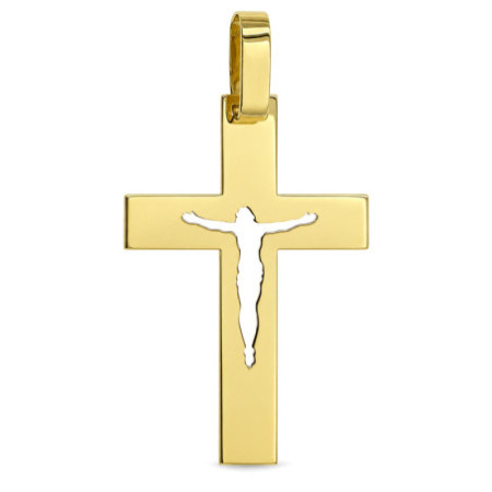 Zlatý prívesok - krížik s Ježišom | Argento.sk