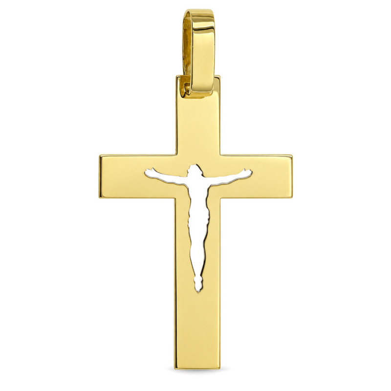 Zlatý prívesok - krížik s Ježišom | Argento.sk