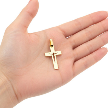 Zlatý prívesok - krížik s Ježišom | Argento.sk