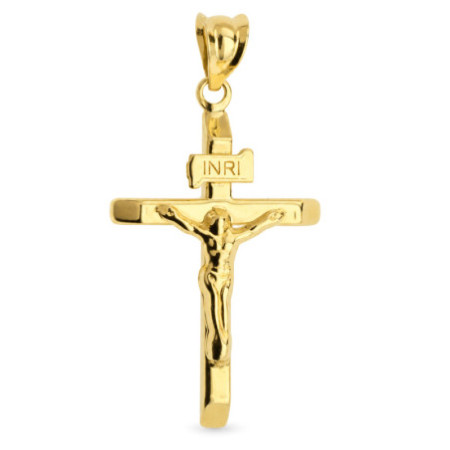 Zlatý prívesok - krížik s Ježišom | Argento.sk