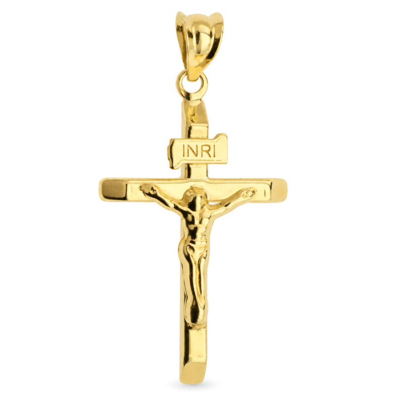 Zlatý prívesok - krížik s Ježišom | Argento.sk